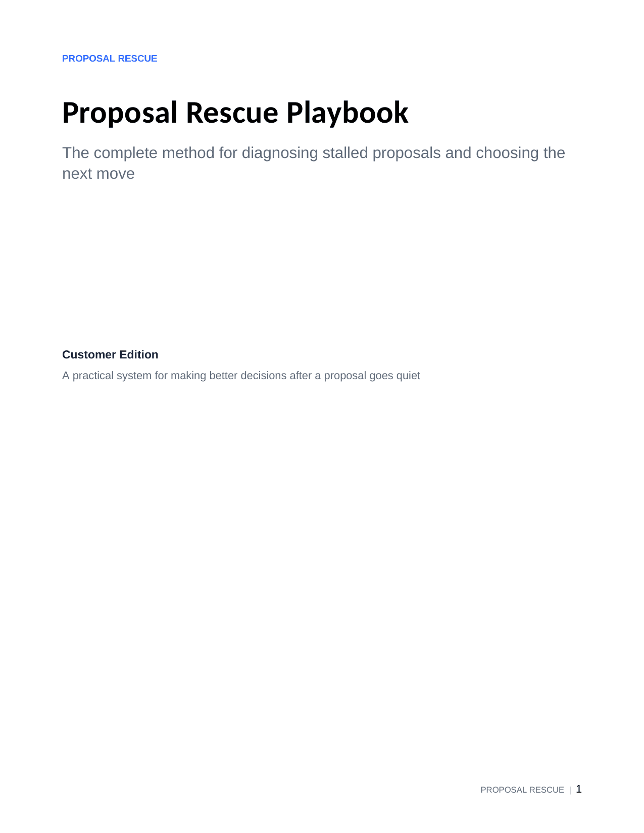 Proposal Rescue Playbook cover